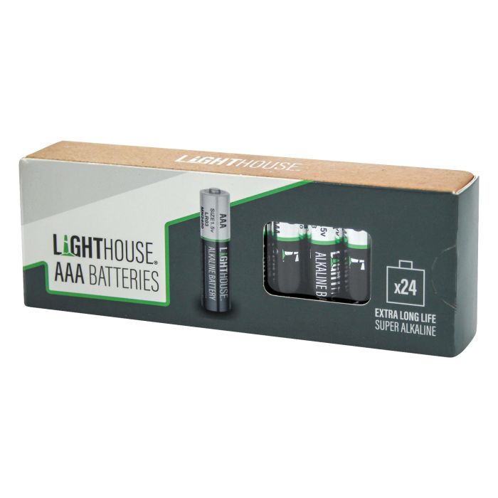Lighthouse AAA Batteries Elite 24 Pack