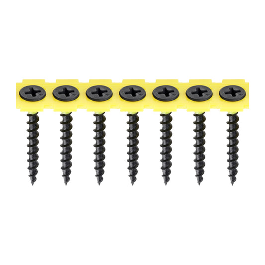 TIMCO Collated Coarse Thread Drywall Screws - 3.5 x 35mm - Black Phosphate (Pack of 1000)