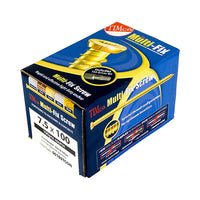 TIMCO 7.5 x 70mm Concrete & Masonry Screws - TX - Flat Countersunk - Yellow - Box of 100