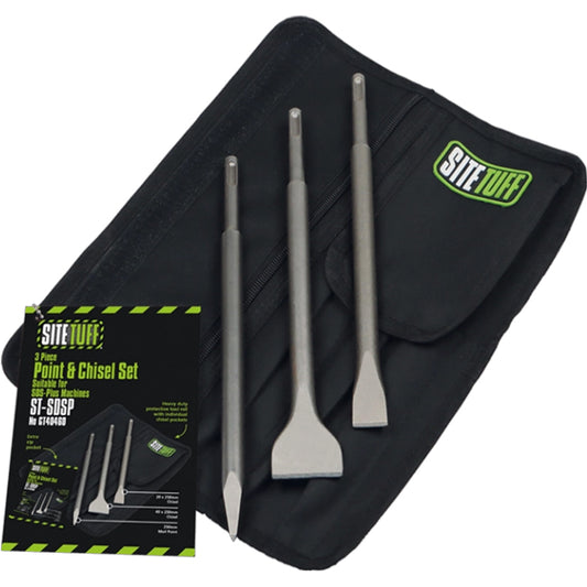 Site Tuff 3pc Set SDS-Plus Points & Chisels