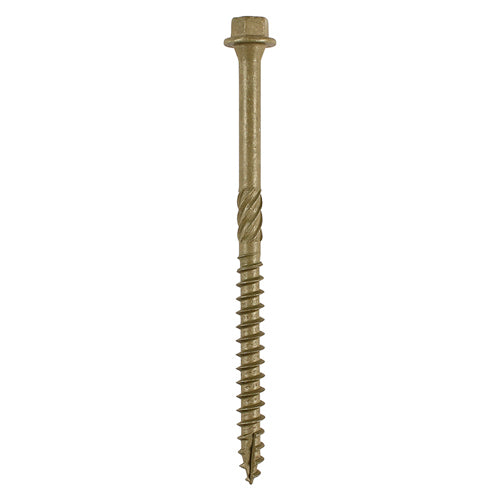 TIMCO 6.7 x 100mm Timber Frame Construction & Landscaping Screws - Hex - Exterior - Green Organic (50 Box)