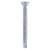 TIMCO Window Fabrication Screws - Countersunk with Ribs - PH - Self-Tapping - Self-Drilling Point - Zinc 3.9mm x 16mm