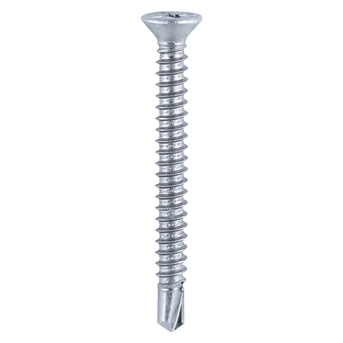 TIMCO Window Fabrication Screws - Countersunk with Ribs - PH - Self-Tapping - Self-Drilling Point - Zinc 3.9mm x 16mm