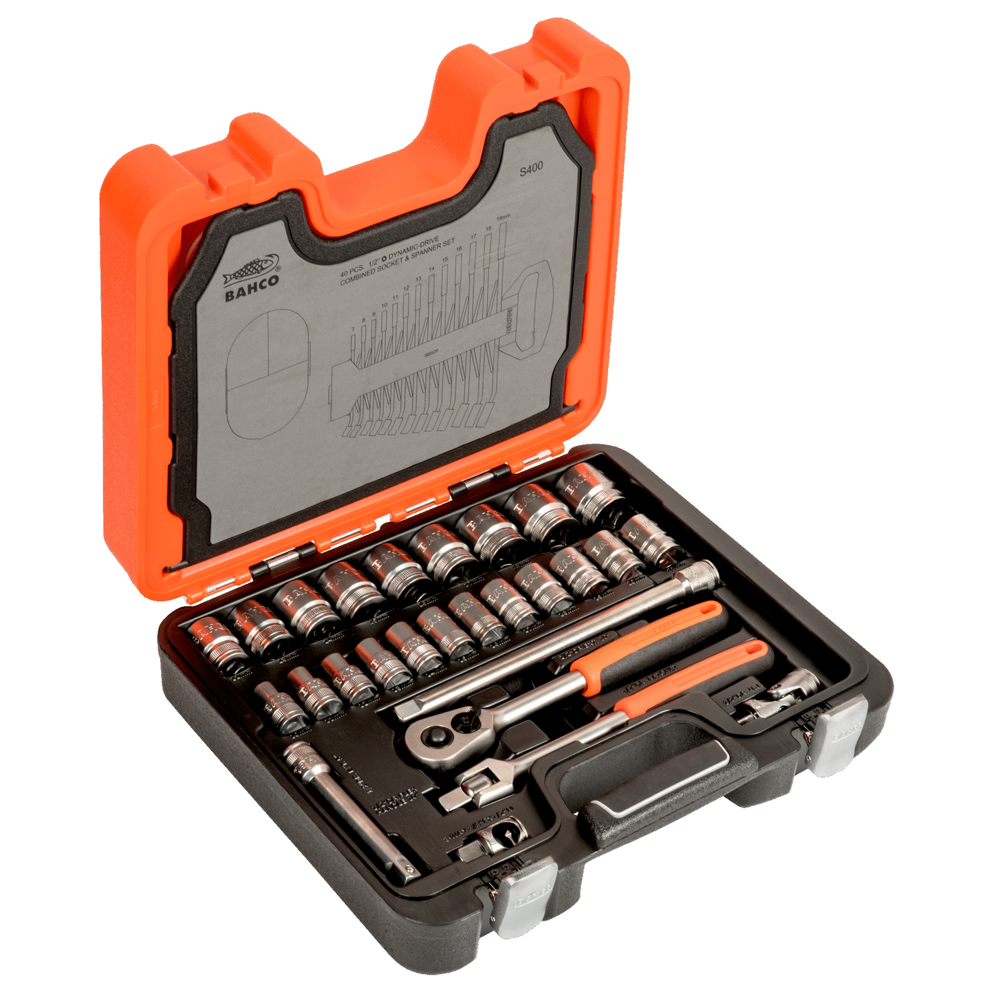 Bahco S400 40 Piece Socket & Combination Spanners Set (1/2")