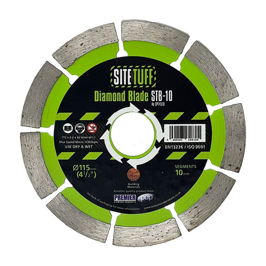 Site Tuff Premier Diamond 115x2.2x10x22.2mm Building Material Blade