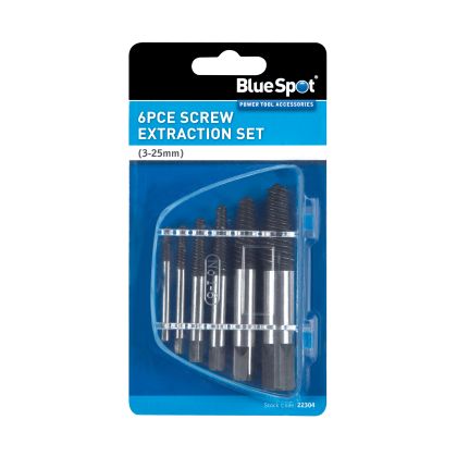 Blue Spot 6 Piece Screw Extraction Set (3-25mm)