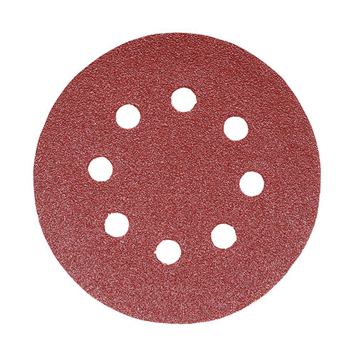TIMCO Random Orbital Sanding Discs - 60 Grit - Red 125mm