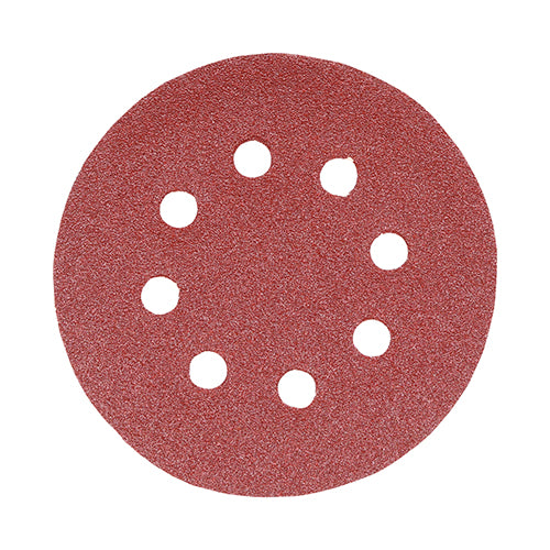 TIMCO Random Orbital Sanding Discs - 80 Grit - Red 125mm