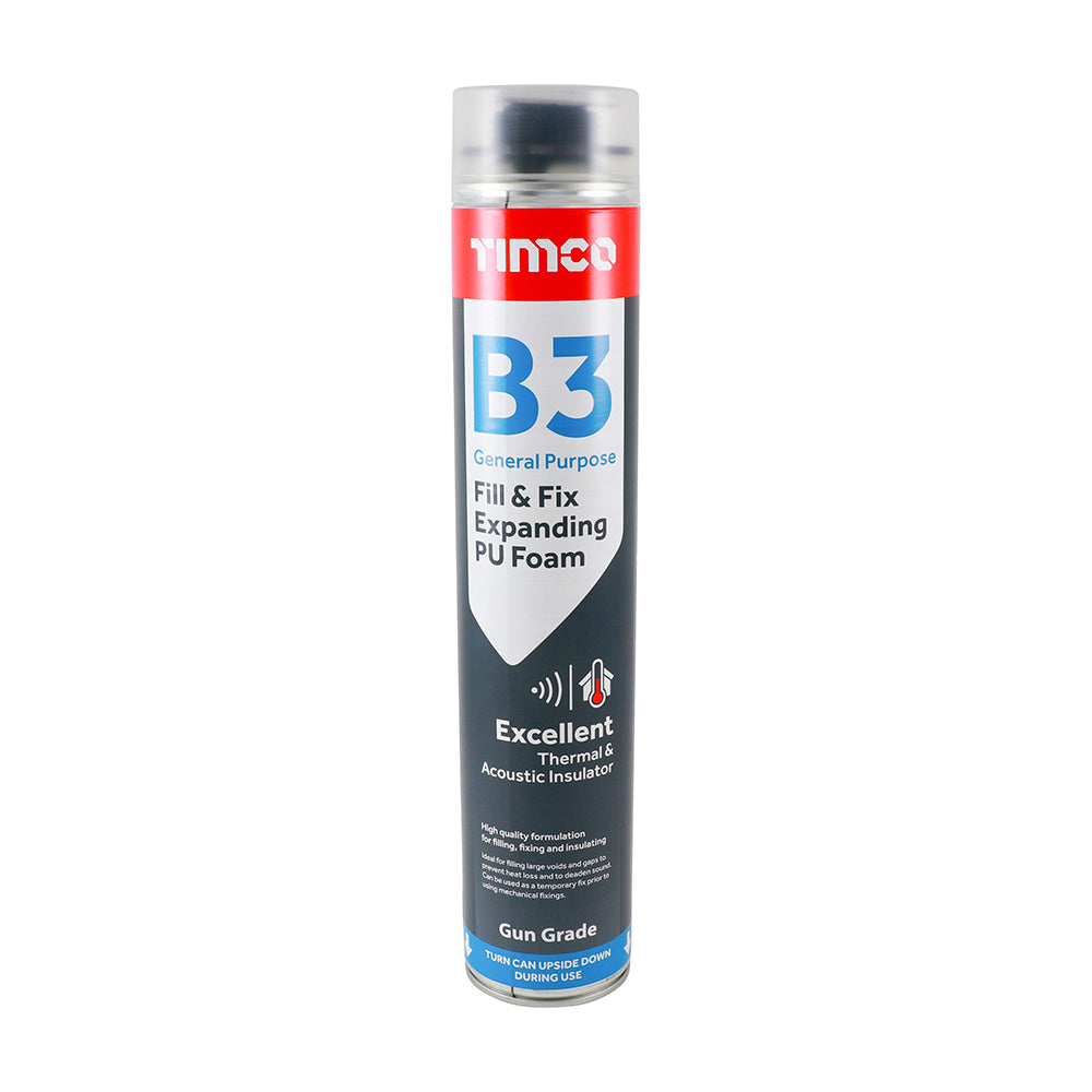 TIMCO B3 General Purpose Fill & Fix Expanding PU Foam - Gun Grade