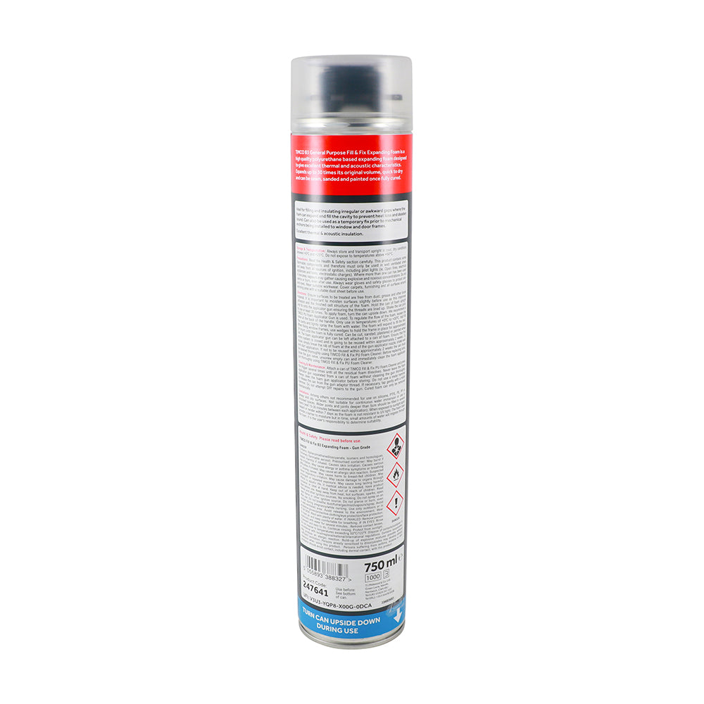 TIMCO B3 General Purpose Fill & Fix Expanding PU Foam - Gun Grade