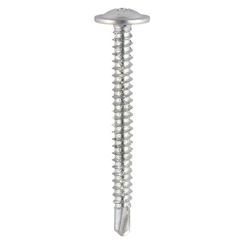 TIMCO 4.8 X 50mm Baypole Screws - Wafer Flange - PH - Self-Drilling Point - Zinc (Box 200)