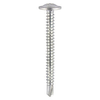 TIMCO 4.8 X 50mm Baypole Screws - Wafer Flange - PH - Self-Drilling Point - Zinc (Box 200)