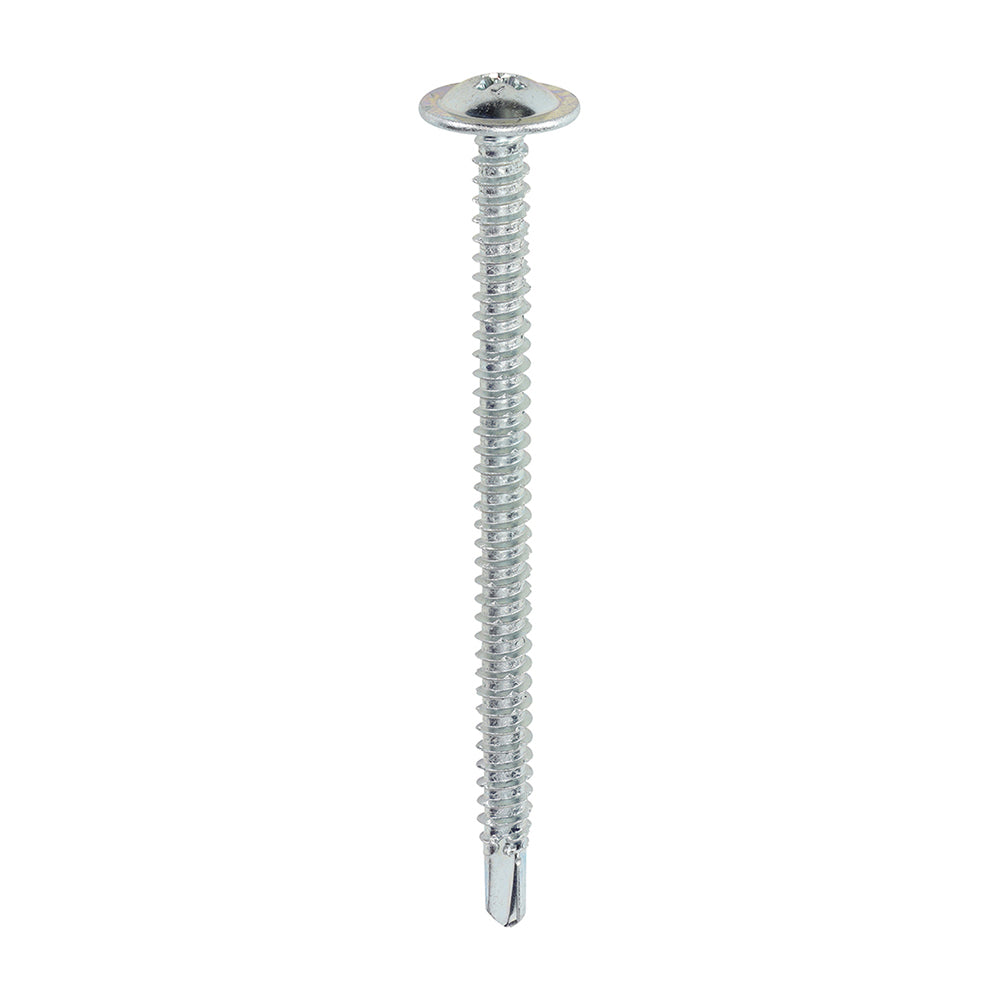 TIMCO 4.8 x 70mm Baypole Screws - Wafer Flange - PH - Self-Drilling Point - Zinc (Box of 200)