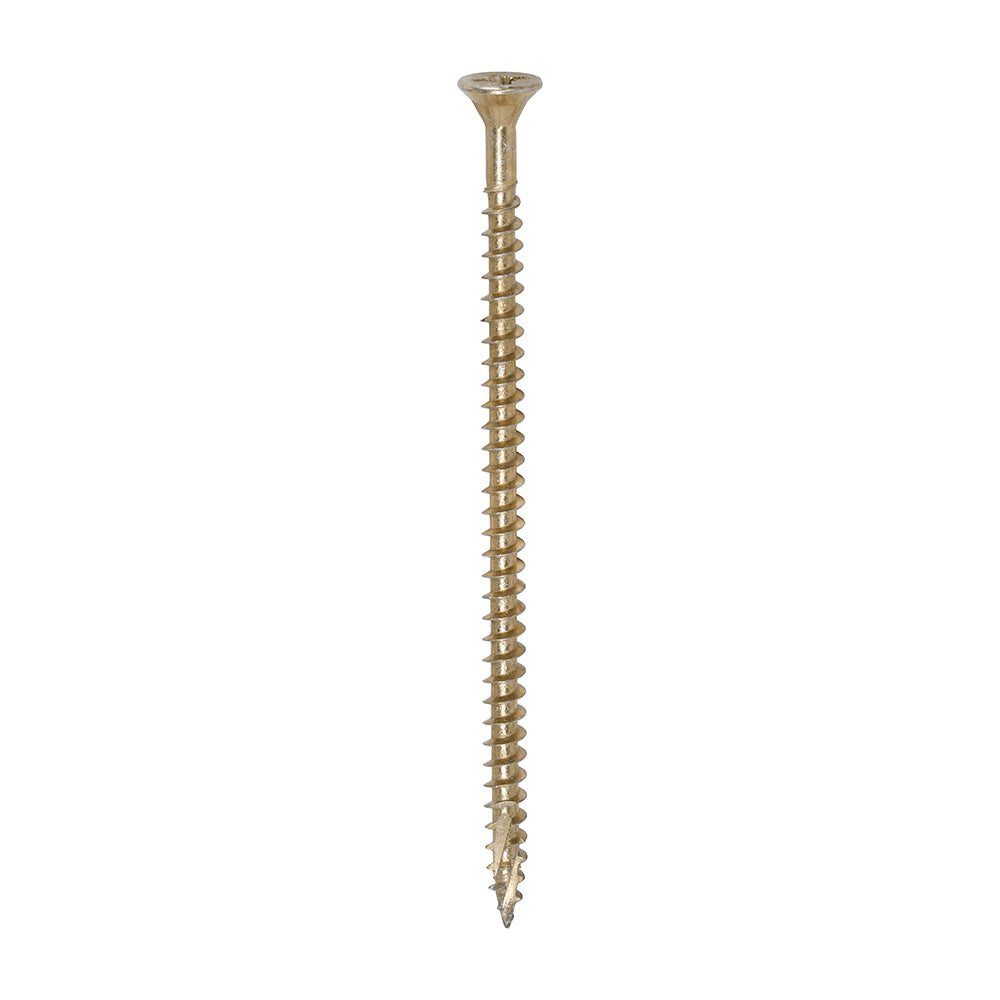 TIMCO 4.0 x 80mm C2 Strong Fix Premium Wood Screw, Countersunk Pozi, Steel Zinc / Yellow Plated (Tub of 400)