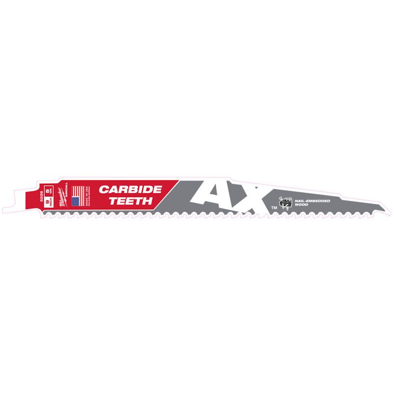 Milwaukee 230mm x 5tpi The AX Carbide Sawzall Blade 1pk