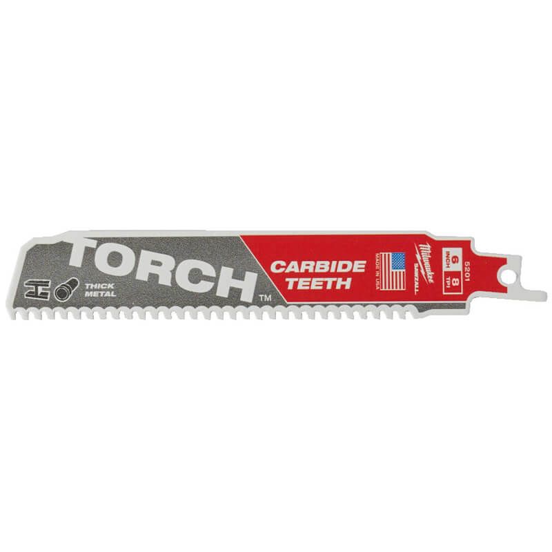 Milwaukee Metal Sawzall Blade 150 x 8TPI - Heavy Duty Torch Carbide Teeth