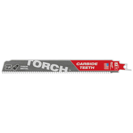 Milwaukee 230mm x 8tpi Metal Heavy Duty TORCH™ Sawzall Blade with Carbide Teeth