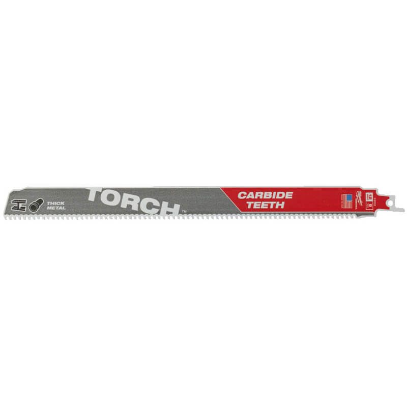 Milwaukee 300mm x 8tpi Metal Heavy Duty TORCH™ Sawzall Blade with Carbide Teeth