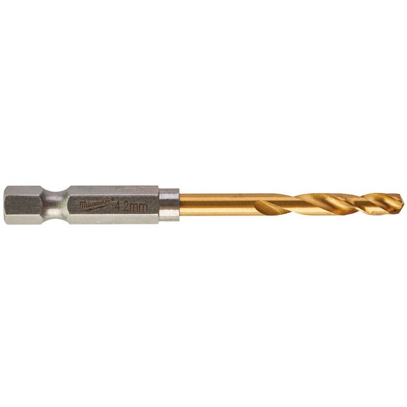 Milwaukee Red Hex - SHOCKWAVE™ HSS-G TiN Metal Drill Bit 4.2mm