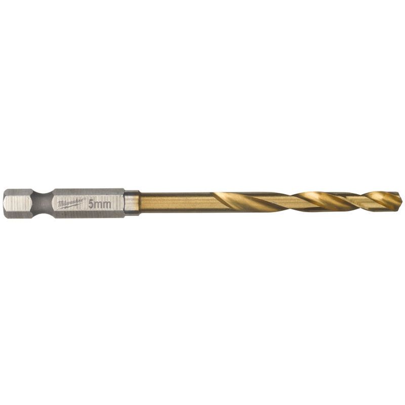 Milwaukee Red Hex - SHOCKWAVE™ HSS-G TiN Metal Drill Bit 5.0mm