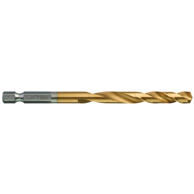 Milwaukee Red Hex - SHOCKWAVE™ HSS-G TiN Metal Drill Bit 7.0mm