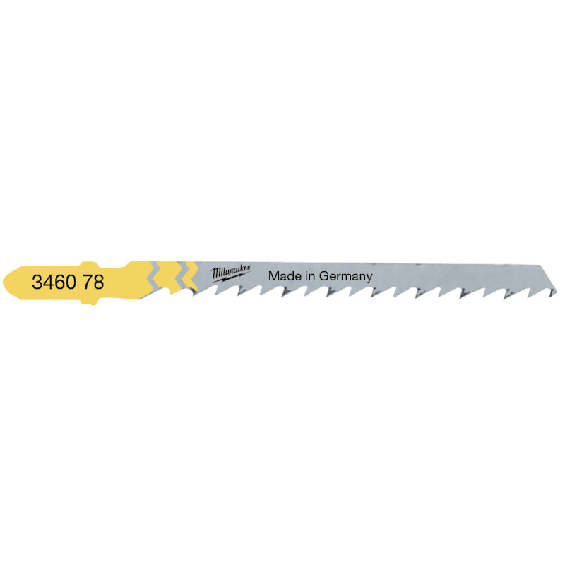 Milwaukee T244D 75mm x 4mm Curve Jigsaw Blades (5 Pack)