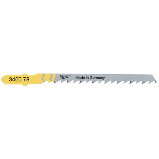 Milwaukee T244D 75mm x 4mm Curve Jigsaw Blades (5 Pack)