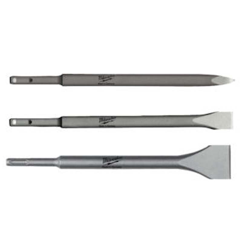 Milwaukee 3 Piece SDS Chisel Set