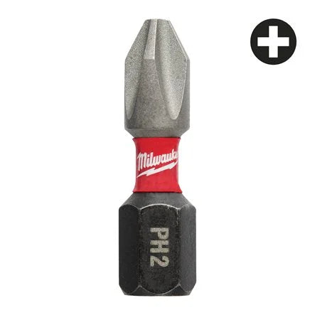 Milwaukee SHOCKWAVE™ Impact Duty Screwdriver Bits PH2 x 25mm (x2)