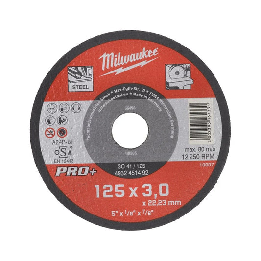 Milwaukee 115mm x 3mm SC 41 Metal Cutting Discs PRO+