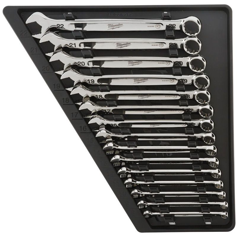Milwaukee 15 Piece Metric Combination Spanner Set