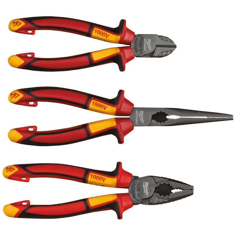 Milwaukee 3 Piece VDE Pliers Set