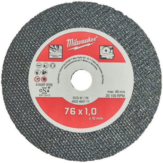 Milwaukee 76mm Thin Metal Circular Cutting Disc