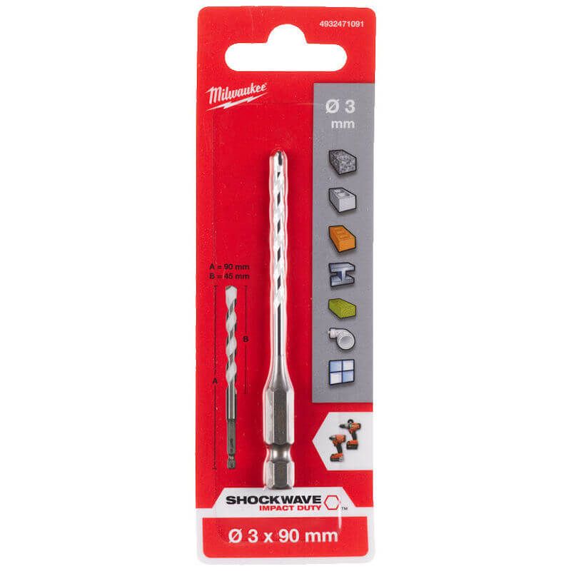 Milwaukee Multi Material Drill Bit 3mm