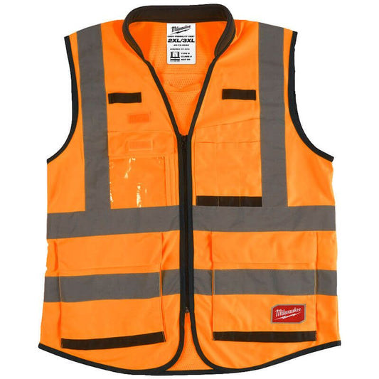 Milwaukee 2XL/3XL Orange Premium Hi-Visibility Vest