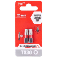 Milwaukee SHOCKWAVE™ Impact Duty Screwdriver Bits TX30 x 25mm