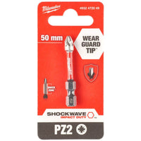 Milwaukee SHOCKWAVE™ Impact Duty Screwdriver Bit PZ2 x 50mm