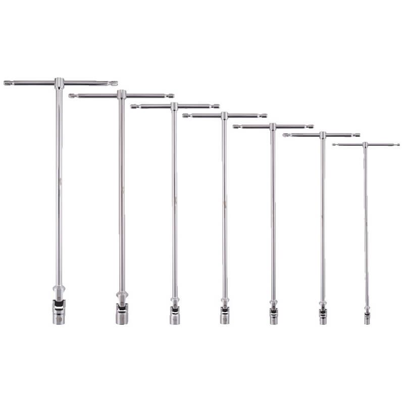 Milwaukee 7 Piece T-Bar Handle with Swivel Socket Set