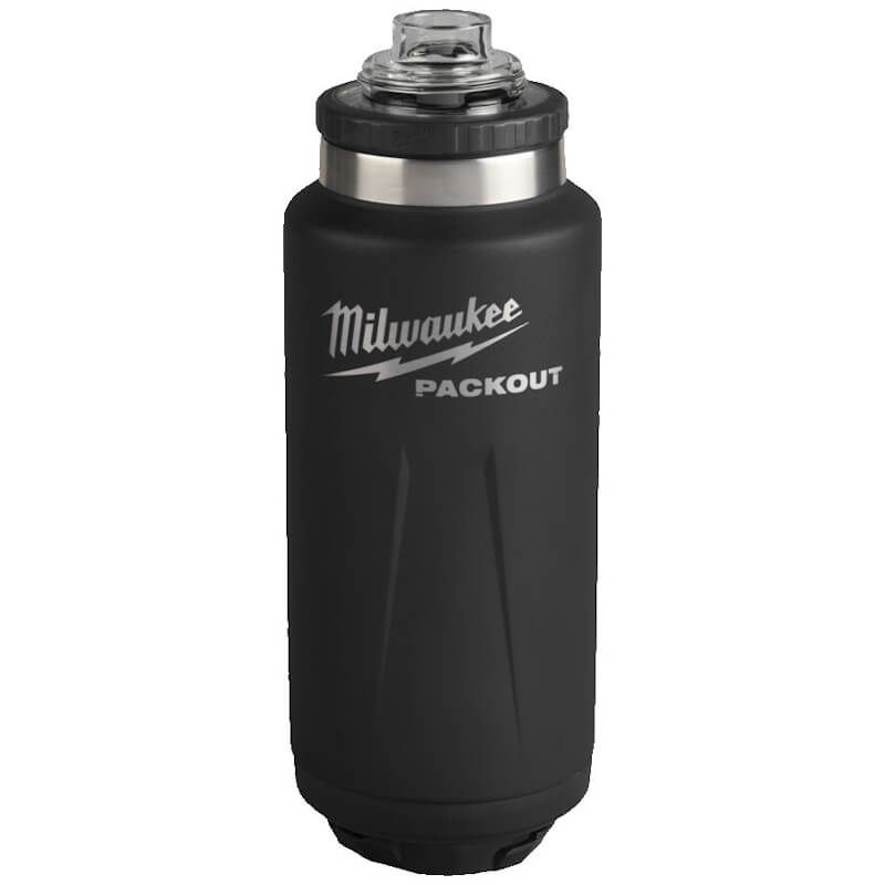 Milwaukee 1065ml Packout™ Black Insulated Bottle with Chug Lid