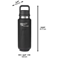Milwaukee 1065ml Packout™ Black Insulated Bottle with Chug Lid