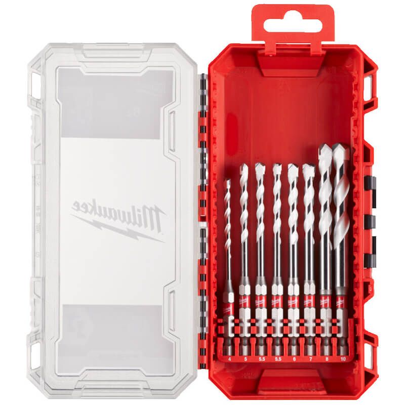 Milwaukee 8pc Multi Material Drill Bit Set