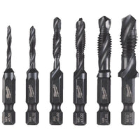 Milwaukee 6pc 1/4" HSS-G Combi Drill Tap Set