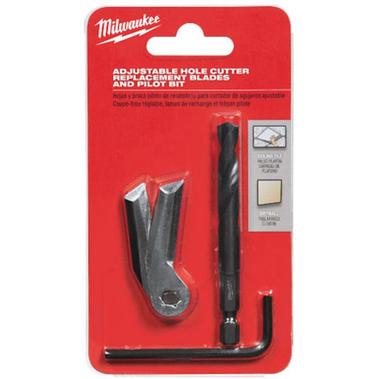 Milwaukee Adjustable Hole Saw Replacement Blade and Pilot Drill Set