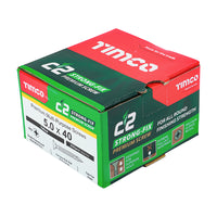 TIMCO C2 Strong-Fix Premium Multi-Purpose Pozi Countersunk Woodscrews – ZYP – 5.0 x 40