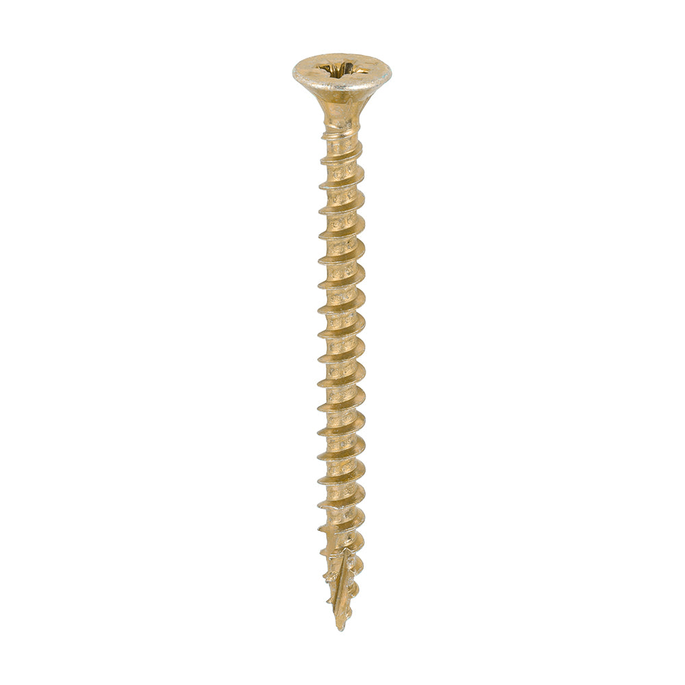 TIMCO 5.0 x 60mm C2 Strong Fix Premium Wood Screw, Countersunk Pozi, Steel Zinc / Yellow Plated (Tub of 400)