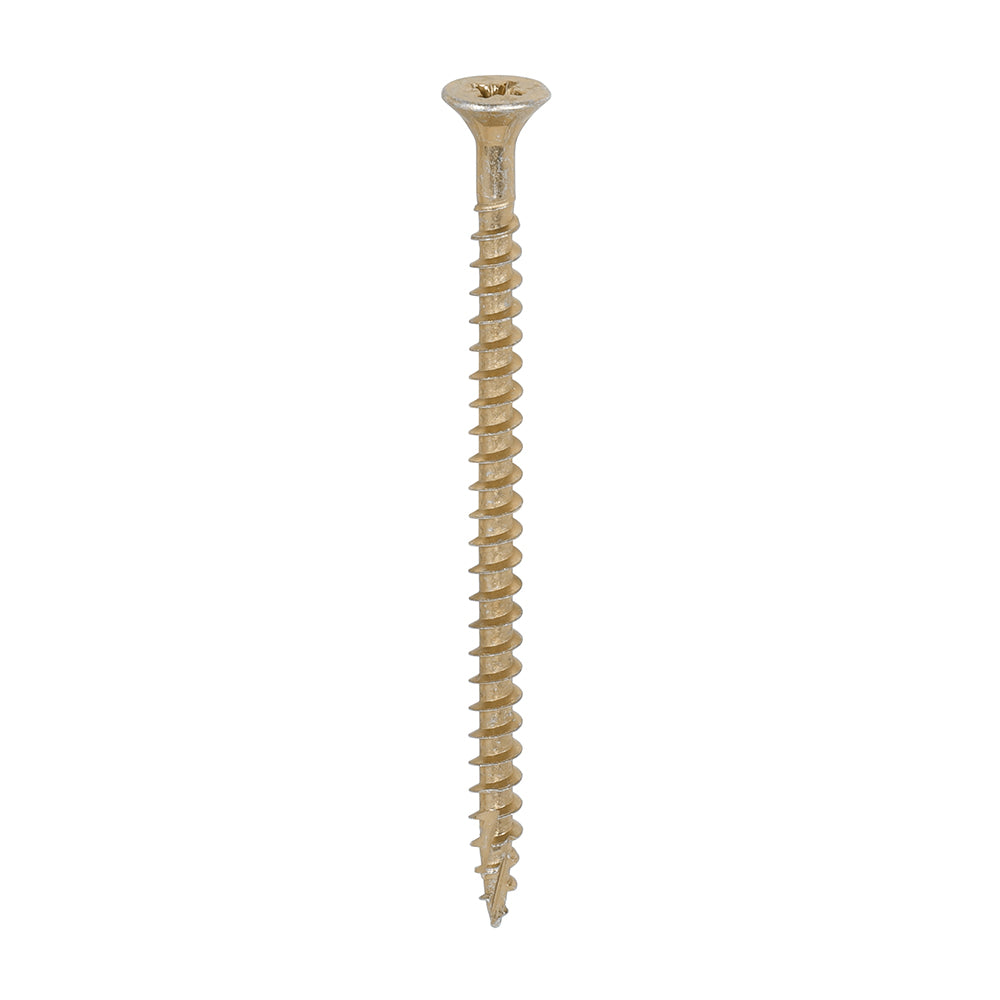 TIMCO 5.0 x 80mm C2 Strong Fix Premium Wood Screw, Countersunk Pozi, Steel Zinc / Yellow Plated (Tub of 350)