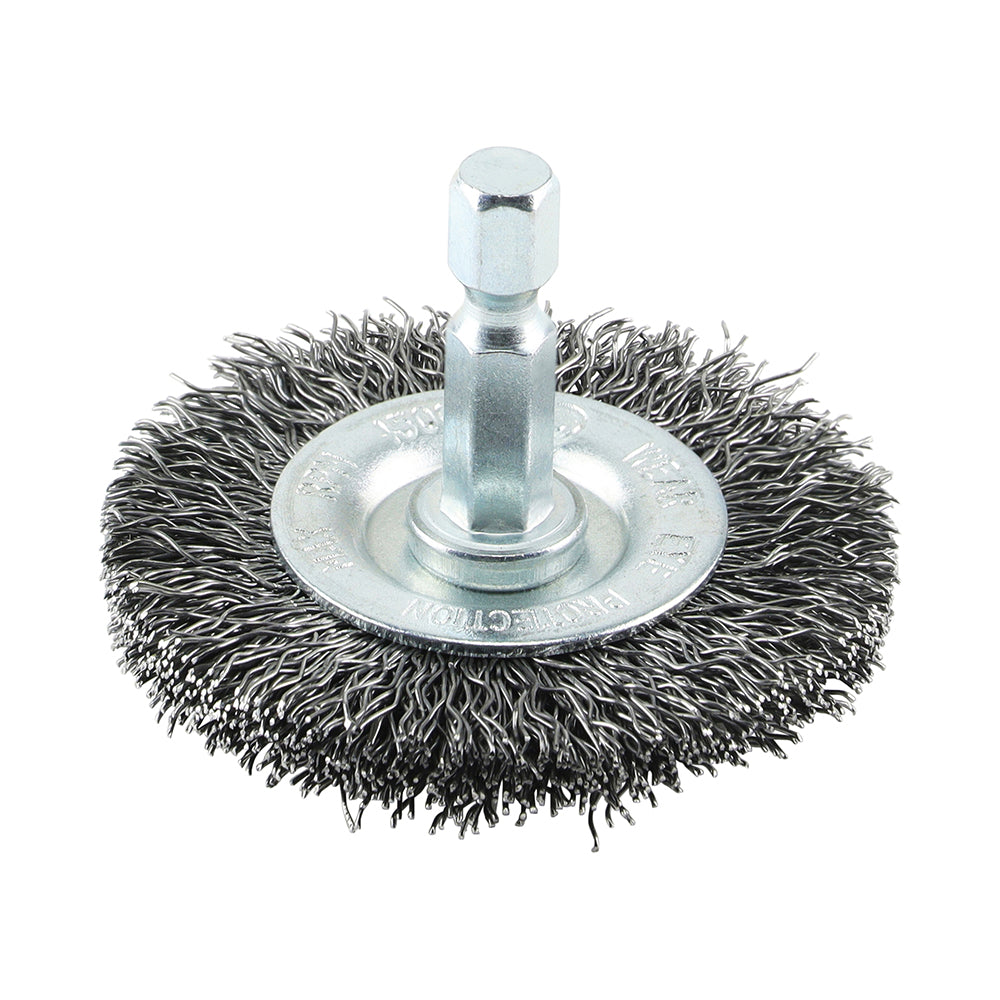 TIMCO Drill Wheel Brush - 50mm Crimped Steel Wire