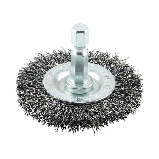 TIMCO Drill Wheel Brush - 50mm Crimped Steel Wire