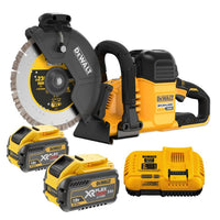 Dewalt DCS691X2 54V XR FLEXVOLT Brushless 230mm Cut Off Saw, 2x 9.0Ah XR FLEXVOLT Batteries & Charger