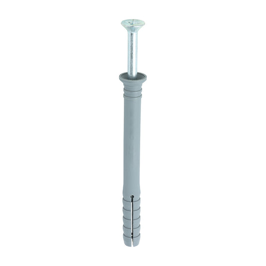 Nylon Hammer Fixings - PZ - Zinc 8mm x 100mm